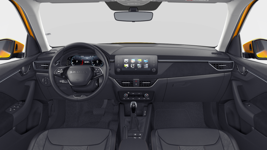 Škoda Kamiq, 1,0 TSI 85 kW 7° automatická DSG, barva oranžová