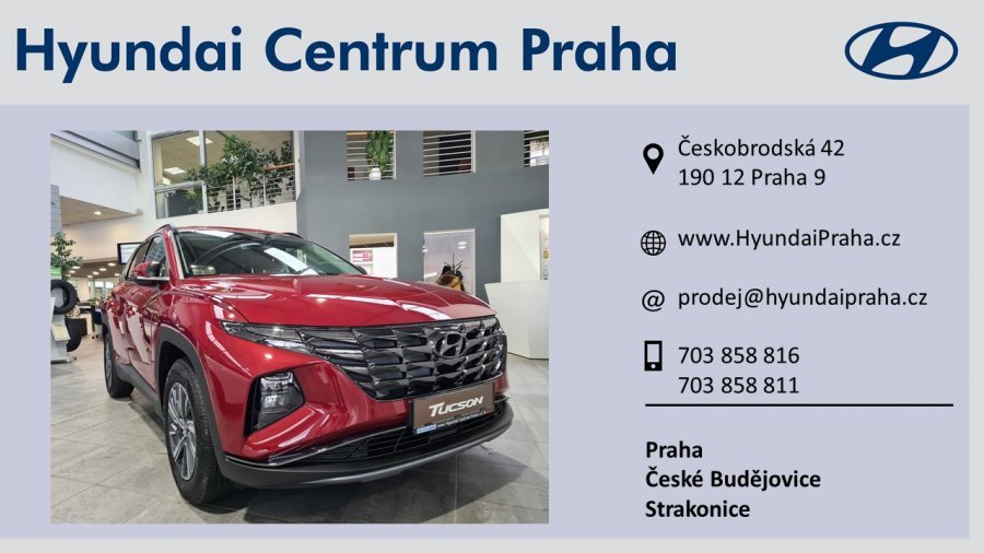 Hyundai Tucson, 1,6 T-GDI MHEV 110 kW (95 NAT mild hybrid) 7 st. DCT, barva červená