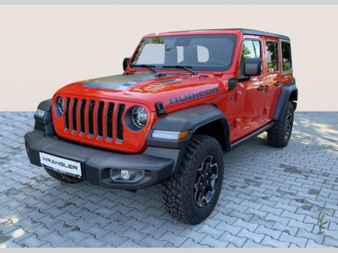 Jeep Wrangler, 2.0T 4xe PHEV 380k 8AT Rubicon, barva červená