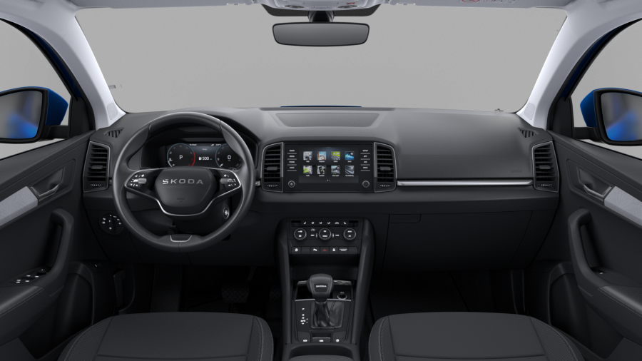Škoda Karoq, 1,5 TSI 110 kW 7-stup. automat., barva modrá