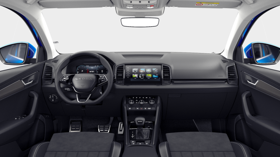 Škoda Karoq, 1,5 TSI 110 kW 7-stup. automat., barva modrá