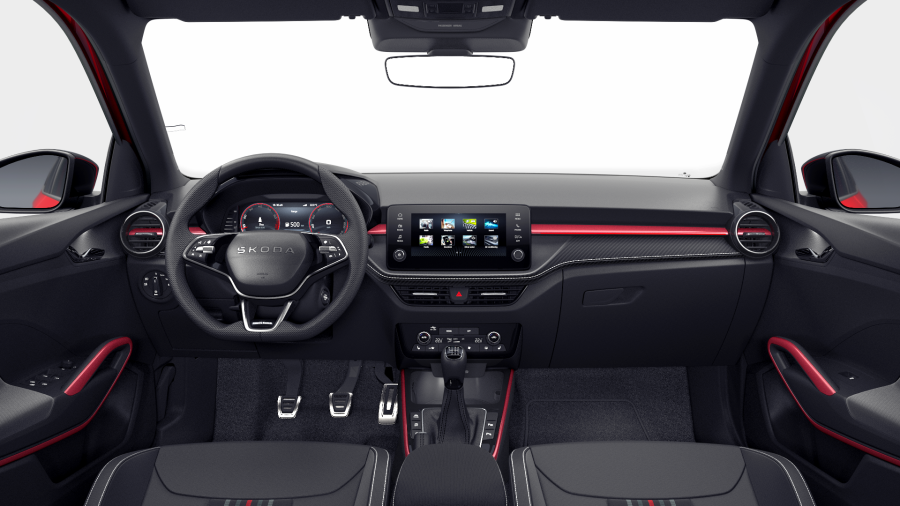 Škoda Fabia, 1,0 TSI 85 kW 6° manuální, barva červená