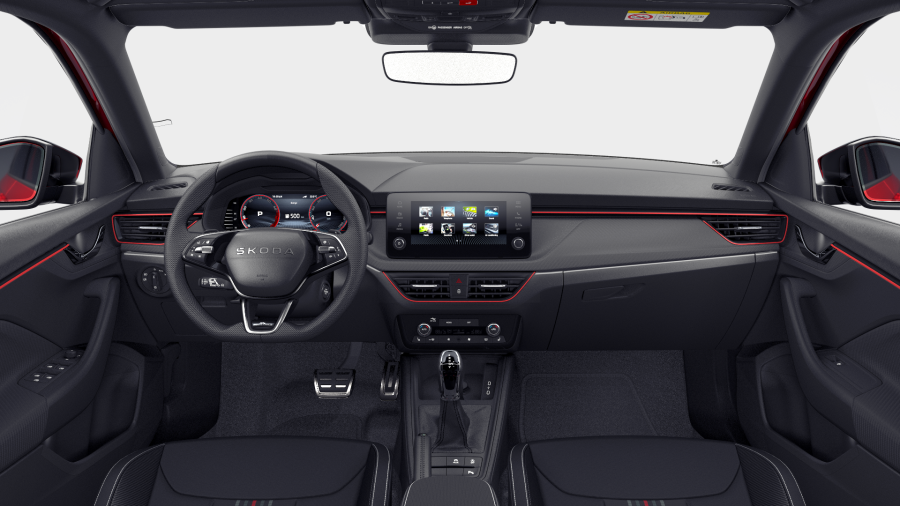 Škoda Scala, 1,5 TSI 110 kW 7° automatická DSG, barva červená