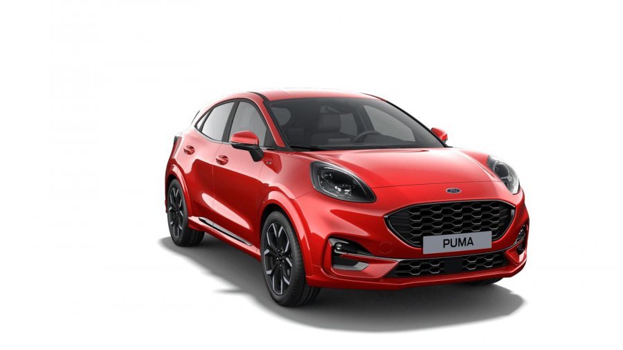 Ford Puma, ST-Line X, 5dveřová, 1.0 EcoBoost (mHEV) 92 kW/125 k, 6st. manuální, barva červená