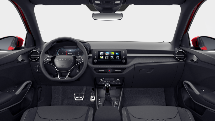 Škoda Fabia, 1,0 TSI 85 kW 7° automatická DSG, barva červená