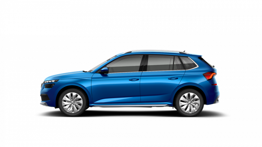 Škoda Kamiq, 1,5 TSI 110 kW 7-stup. automat., barva modrá