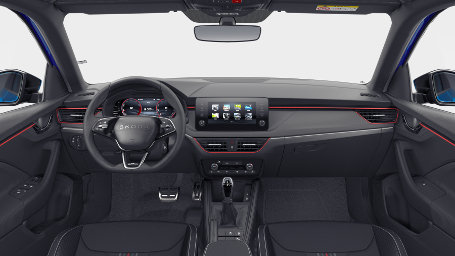 Škoda Scala, 1,5 TSI 110 kW 7° automatická DSG, barva modrá
