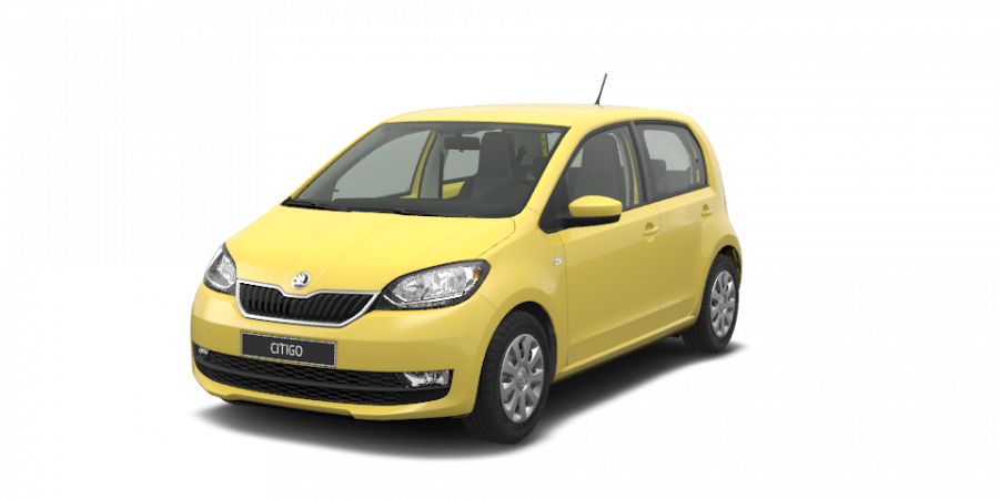 Škoda Citigo, 1,0 MPI 44 kW 5-stup. mech., barva žlutá