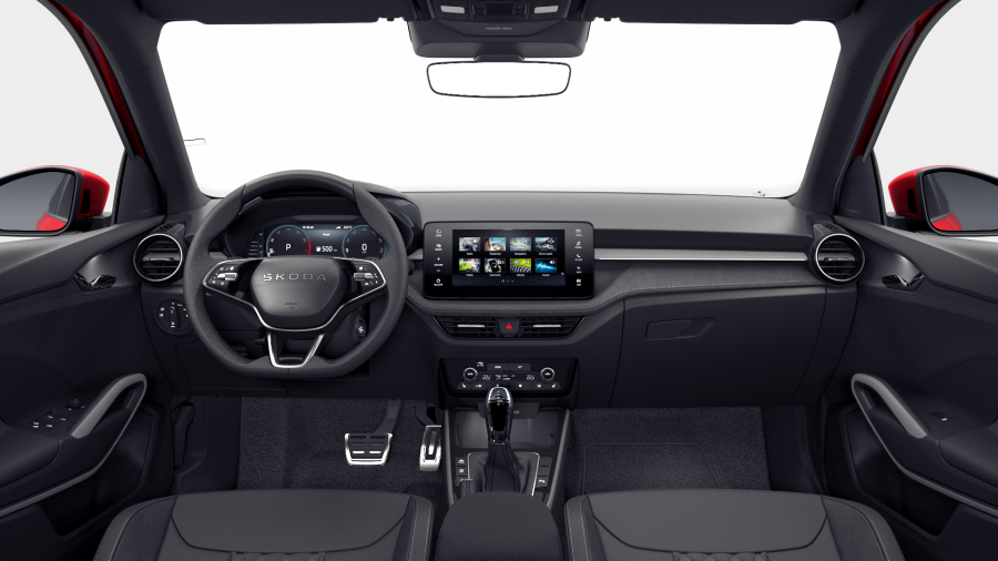 Škoda Fabia, 1,0 TSI 85 kW 7° automatická DSG, barva červená