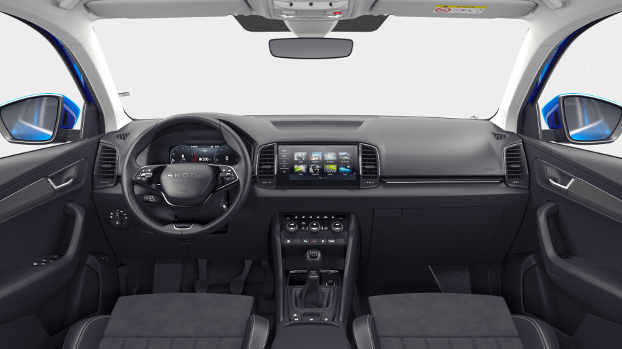 Škoda Karoq, 1,5 TSI 110 kW 6° manuální, barva modrá