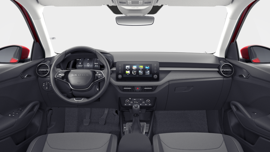 Škoda Fabia, 1,0 MPI 59 kW 5° manuální, barva červená