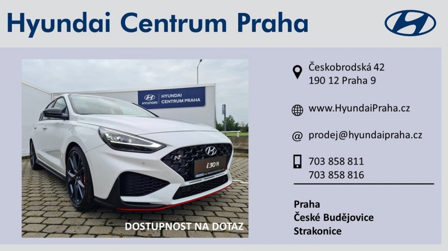 Hyundai i30, 2,0 T-GDI 206 kW (95 NAT) 8 st. DCT, barva bílá