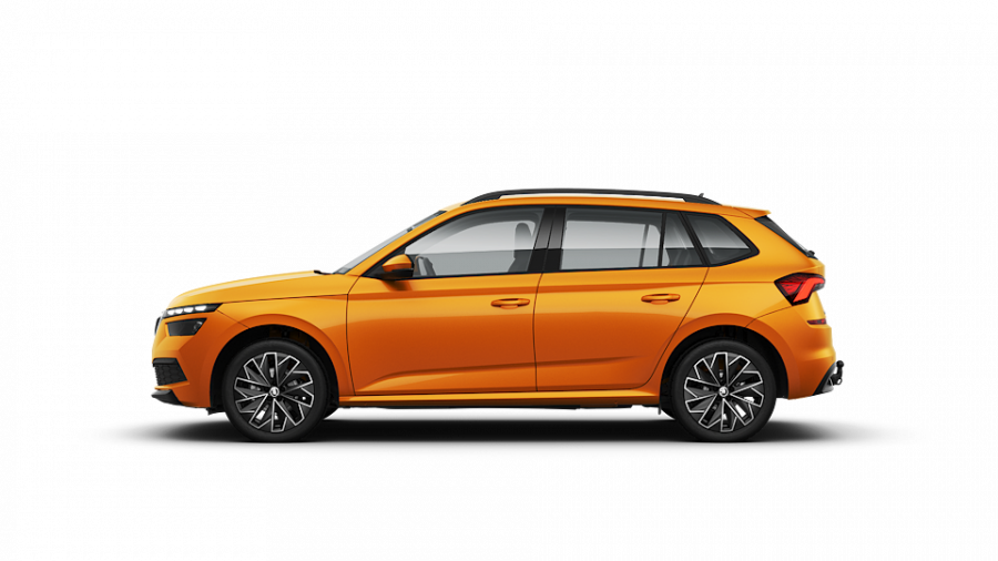 Škoda Kamiq, 1,5 TSI 110 kW 6-stup. mech., barva oranžová