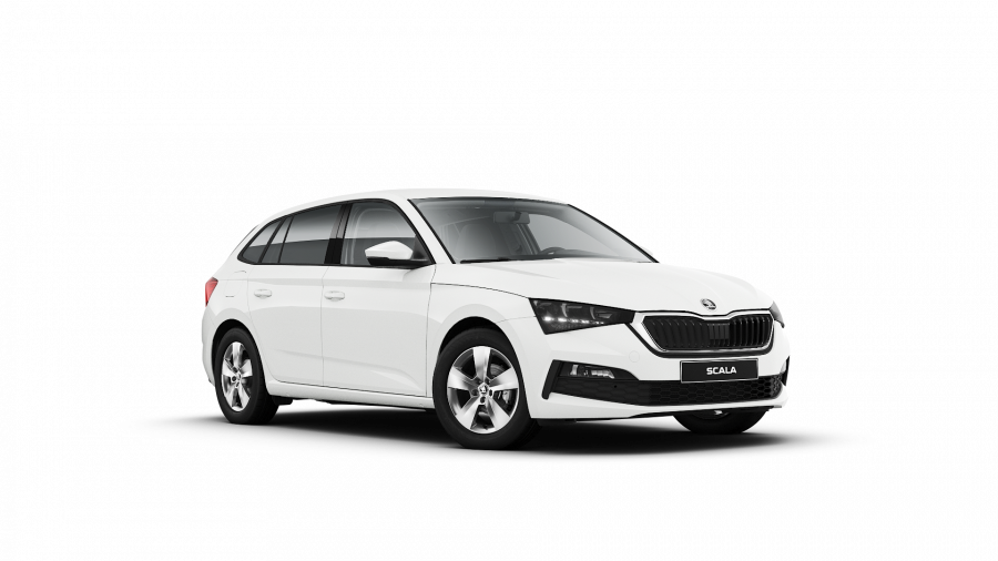 Škoda Scala, 1,0 TSI 70 kW 5-stup. mech., barva bílá