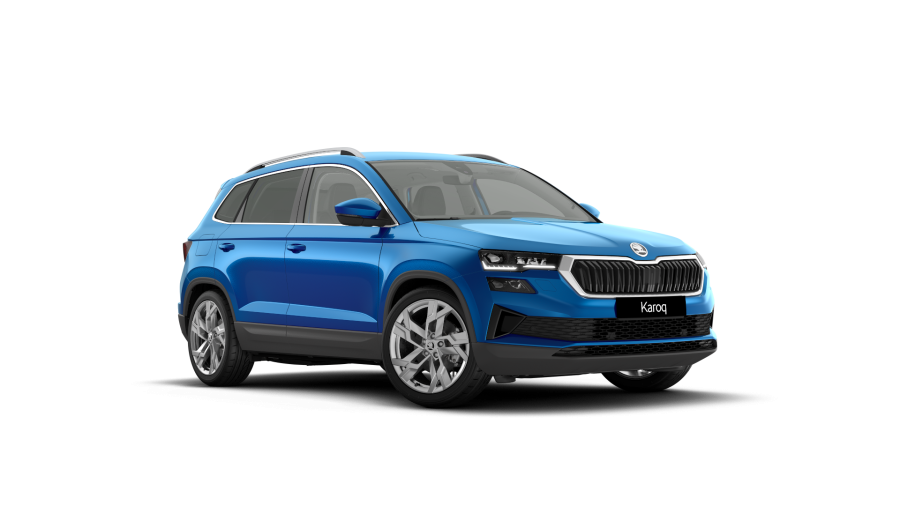 Škoda Karoq, 1,5 TSI 110 kW 6° manuální, barva modrá