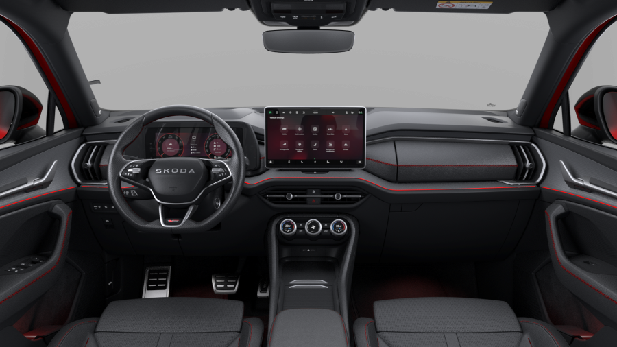 Škoda Kodiaq, 2,0 TSI 195 kW 7° automatická DSG 4x4, barva červená