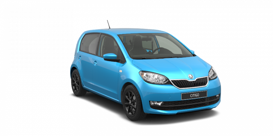 Škoda Citigo, 1,0 MPI 55 kW 5-stup. mech., barva modrá