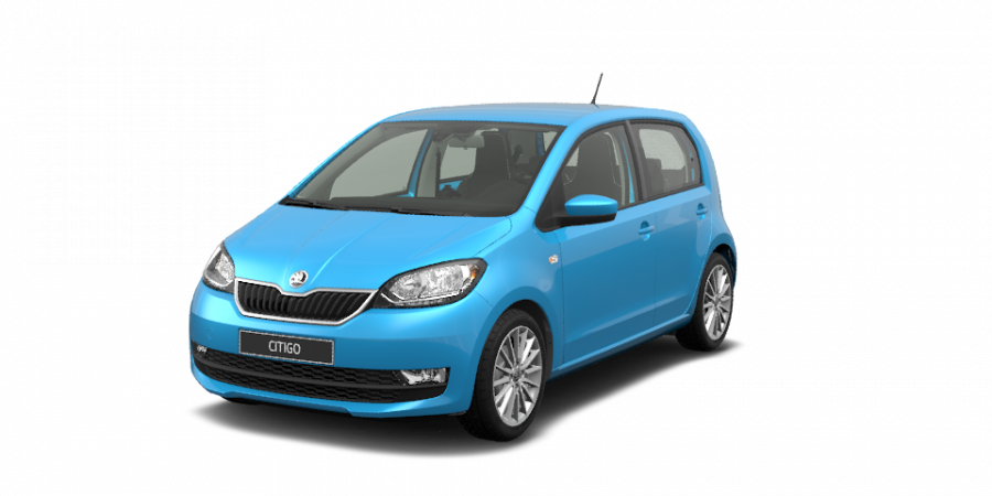 Škoda Citigo, 1,0 MPI 55 kW 5-stup. ASG, barva modrá