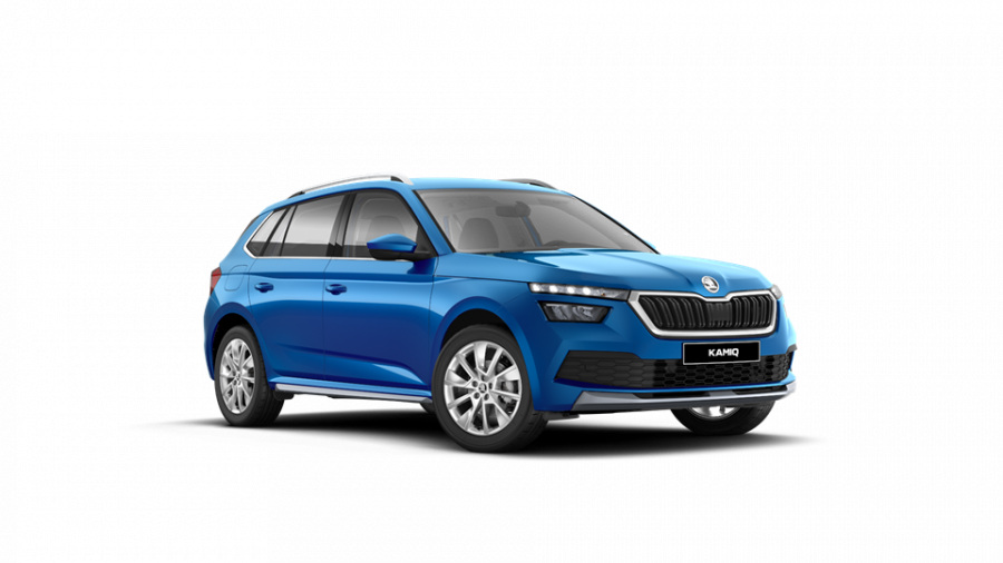 Škoda Kamiq, 1,5 TSI 110 kW 6-stup. mech., barva modrá