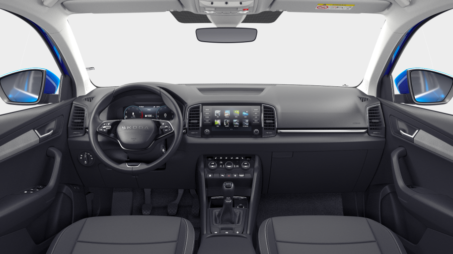 Škoda Karoq, 1,5 TSI 110 kW 6° manuální, barva modrá