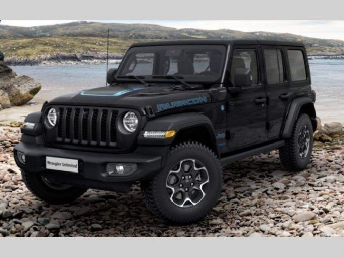 Jeep Wrangler, 2.0T 4xe PHEV 380k 8AT Rubicon, barva černá