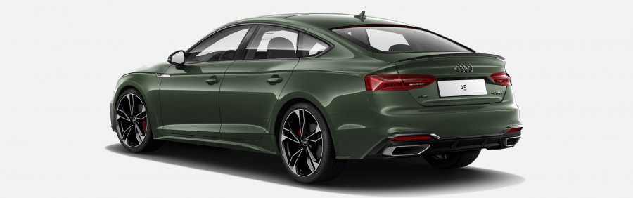 Audi A5, Nové A5 Sportback S line 40 TDI 140kW, barva zelená