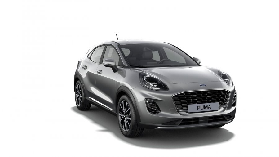 Ford Puma, Titanium, 5dveřová, 1.0 EcoBoost (mHEV) 92 kW/125 k, 6st. manuální, barva stříbrná