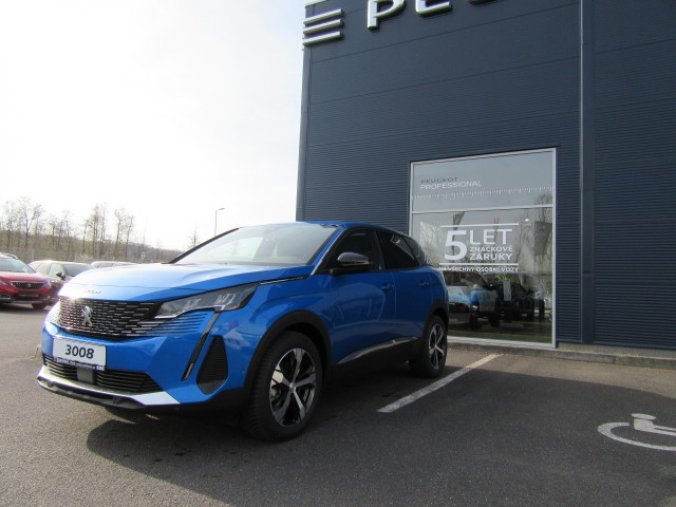 Peugeot 3008, ALLURE P. 1.2 PT servis zdarma, barva modrá