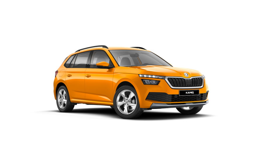 Škoda Kamiq, 1,5 TSI 110 kW 6-stup. mech., barva oranžová