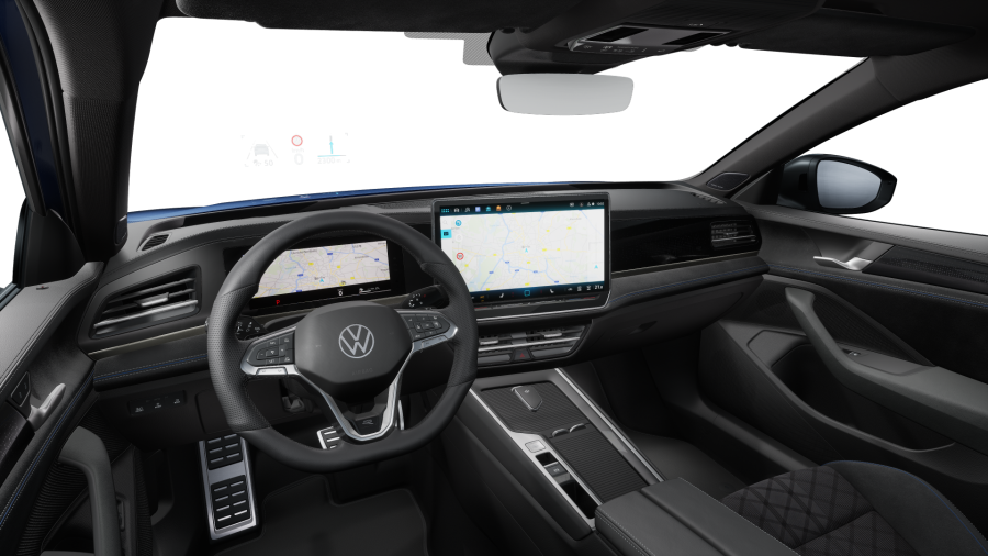 Volkswagen Passat, Passat R-Line 1,5 TSI 150 kW eHybrid, barva modrá