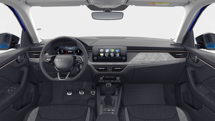 Škoda Scala, 1,0 TSI 85 kW 6° manuální, barva modrá