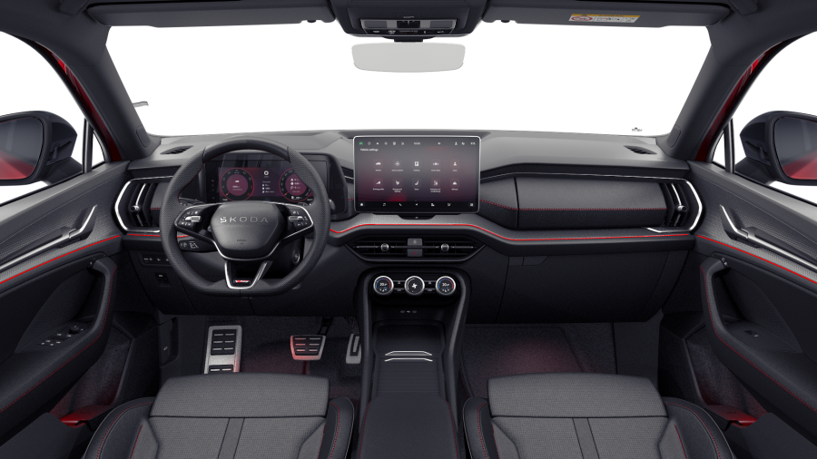 Škoda Kodiaq, 2,0 TSI 195 kW 7° automatická DSG 4x4, barva červená