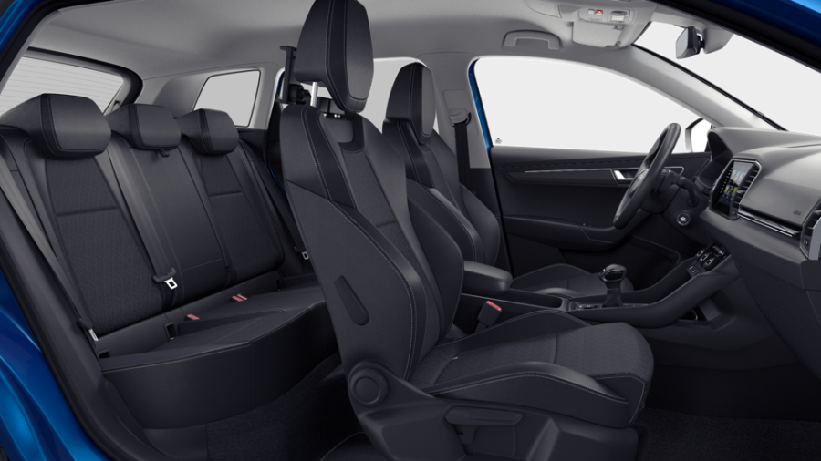 Škoda Karoq, 1,5 TSI 110 kW 7° automatická DSG, barva modrá