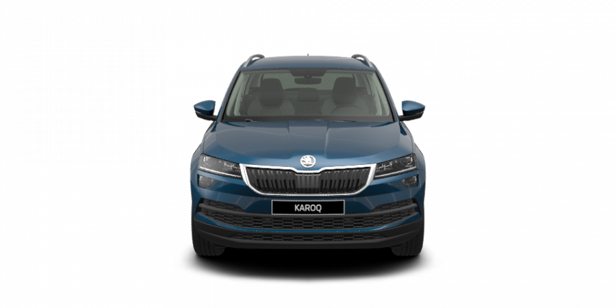 Škoda Karoq, 1,5 TSI 110 kW 7-stup. automat., barva modrá