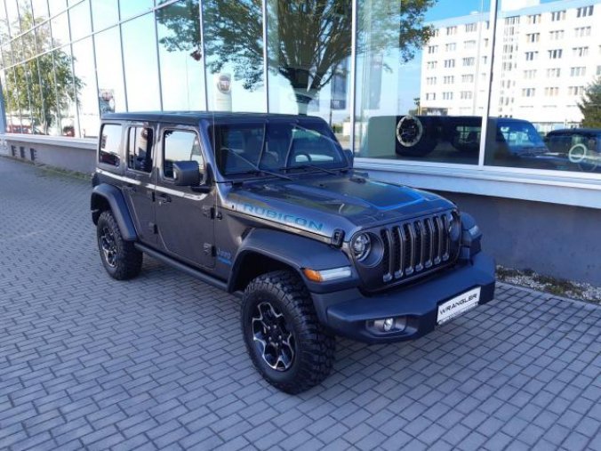 Jeep Wrangler, 2,0T PHEV 380 PS Rubicon, barva šedá