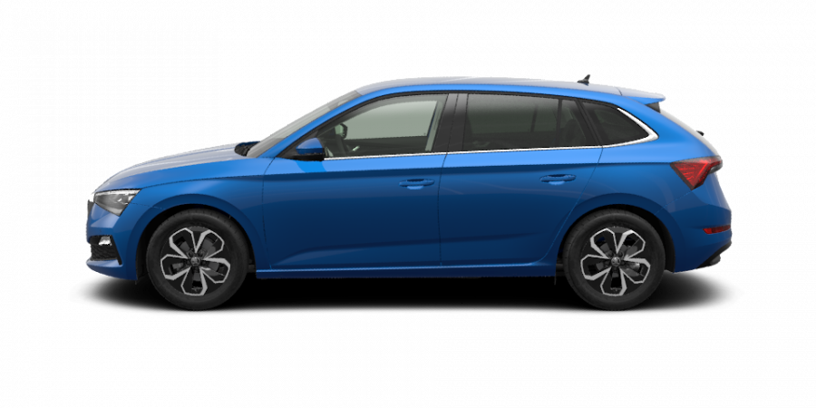 Škoda Scala, 1,5 TSI 110 kW 6-stup. mech., barva modrá