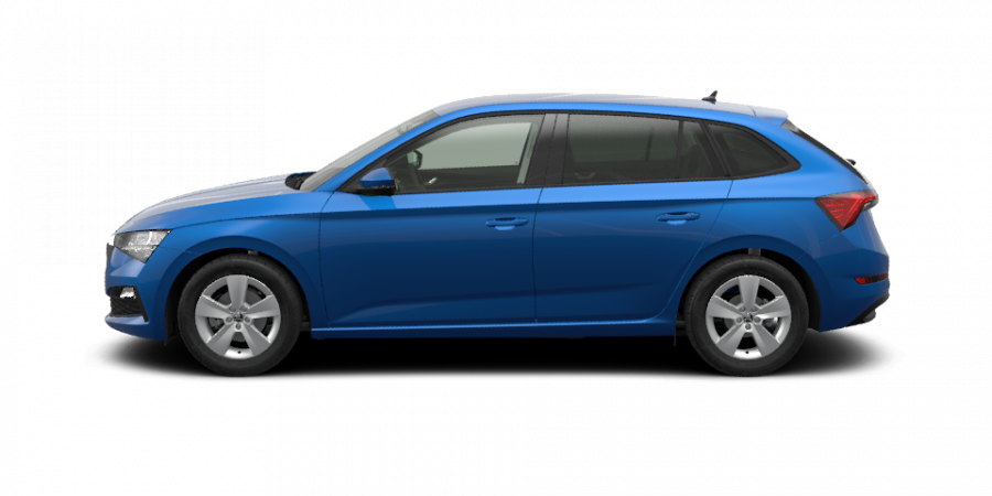 Škoda Scala, 1,0 TSI 85 kW 6-stup. mech., barva modrá