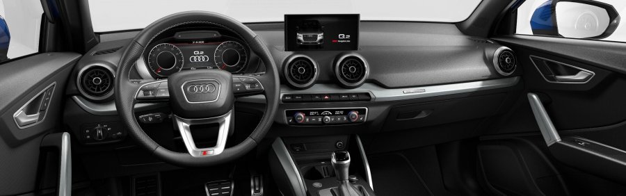 Audi Q2, Q2 S line 35 TFSI 110kW CoD, barva modrá