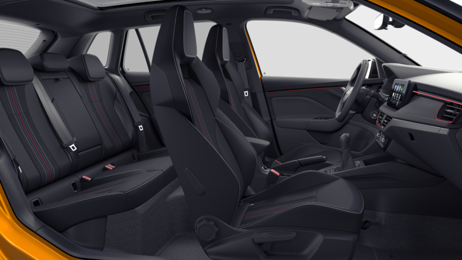 Škoda Kamiq, 1,5 TSI 110 kW 6° manuální, barva oranžová