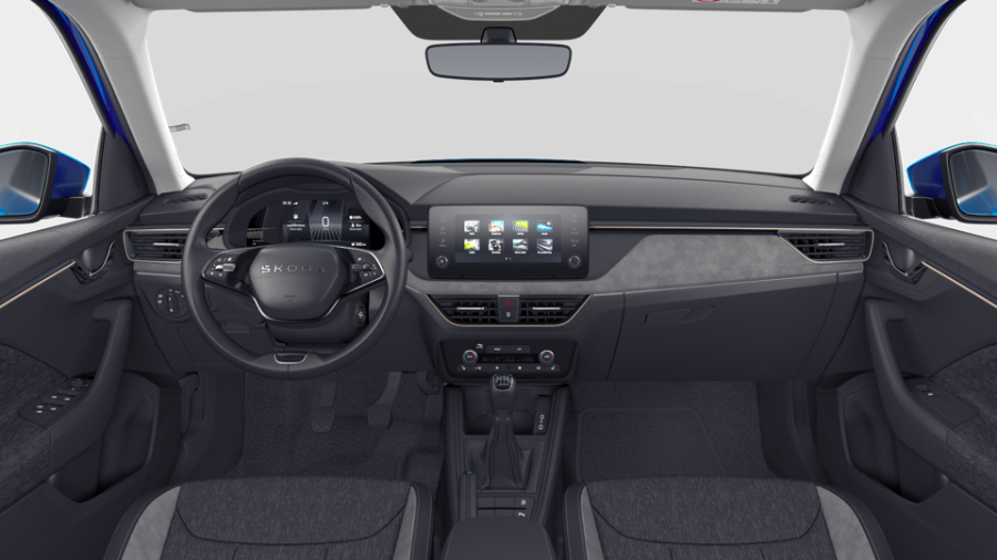 Škoda Kamiq, 1,0 TSI 85 kW 6° manuální, barva modrá
