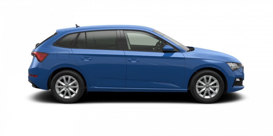 Škoda Scala, 1,0 TSI 70 KW 5-stup. mech., barva modrá