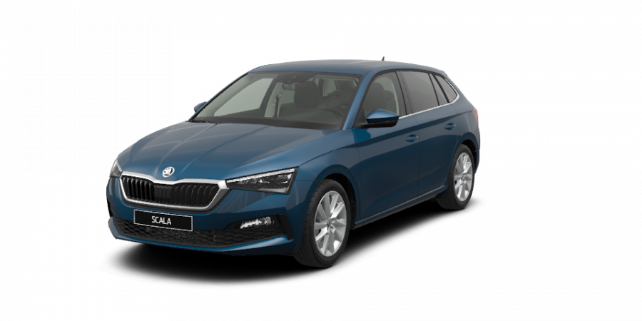 Škoda Scala, 1,0 TSI 81 KW 6-stup. mech., barva modrá