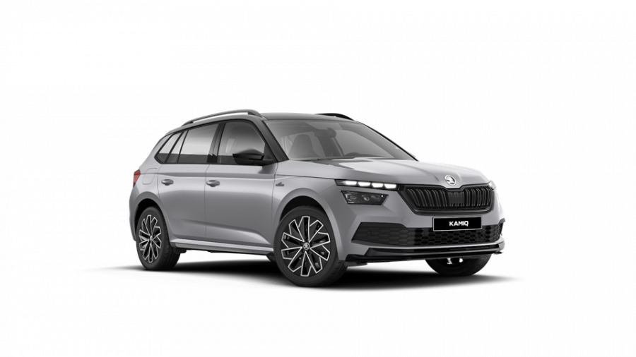 Škoda Kamiq, 1,5 TSI 110 kW 6-stup. mech., barva stříbrná