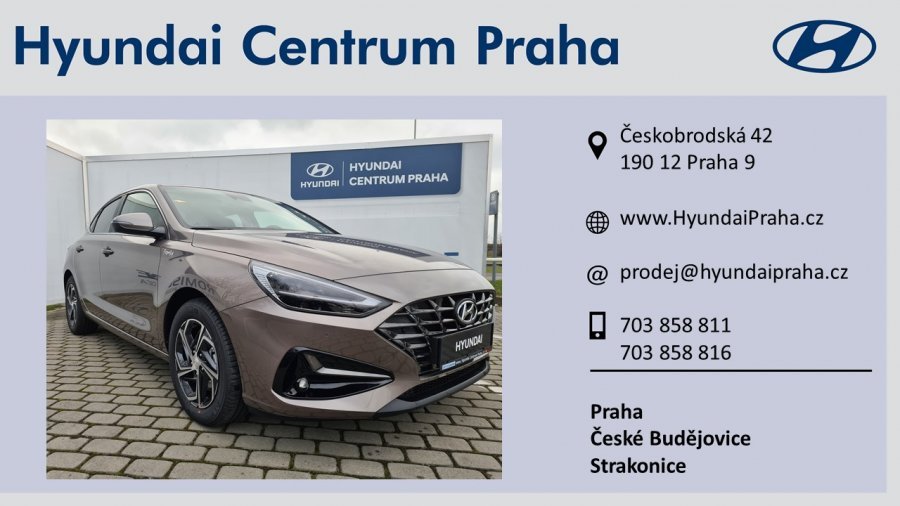 Hyundai i30, 1,0 T-GDI 88 kW (95 NAT) 6 st. man, barva bronzová