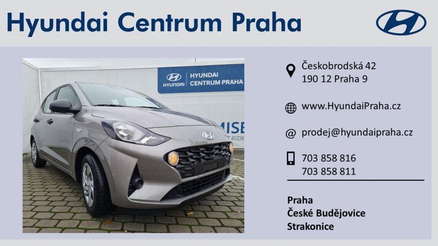 Hyundai i10, 1,0i 49 kW (95 NAT) 5 st. aut, barva stříbrná