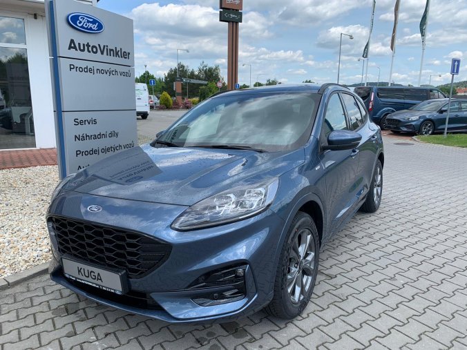 Ford Kuga, ST-Line X, 5dveřová, 1.5 EcoBoost 110 kW/150 k, 6st. manuální, barva modrá