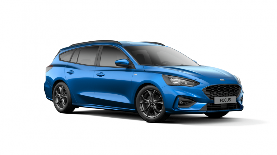 Ford Focus, ST-Line, Kombi, 1.5 EcoBoost 110 kW/150 k, 8st. automatická, barva modrá