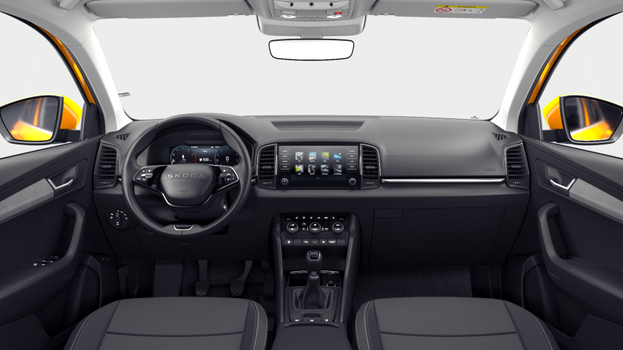 Škoda Karoq, 1,5 TSI 110 kW 6° manuální, barva oranžová