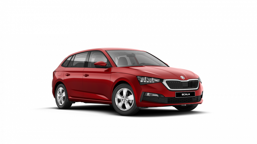 Škoda Scala, 1,5 TSI 110 kW 6-stup. mech., barva červená