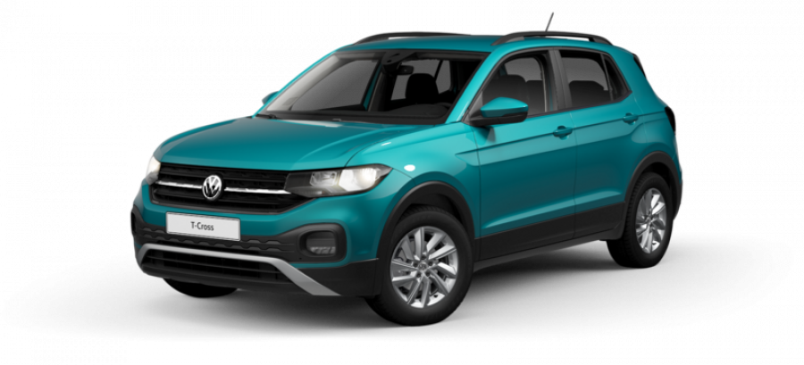 Volkswagen T-Cross, Life 1.0 TSI 85 kW 7DSG, barva tyrkysová